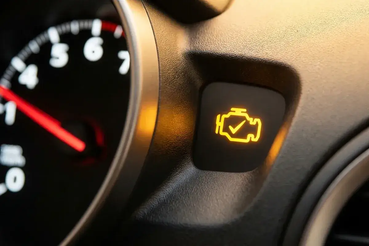 Świeci się kontrolka silnika, być może problem z zaworem EGR. Czas na wizytę u mechanika.